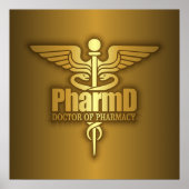 Gold Caduceus (PharmD) ポスター (正面)