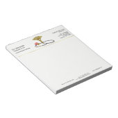 Gold Caduceus & Stethoscope with Heart Medical ノートパッド (アングル)