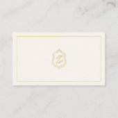 Gold calligraphy elegant QR code wedding RSVP エンクロージャーカード (裏面)