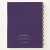 Gold Calligraphy Personalized Purple Bible Study  ノートブック (裏面)