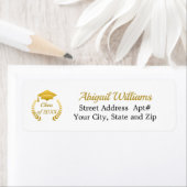 Gold Cap and Laurel Graduation ラベル (インサイチュ)