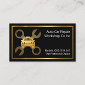 Gold Car Spanner Set Mechanical Repair 名刺 (正面)