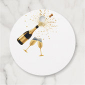  Gold Champagne Cheers New Year フェイバータグ (裏面)