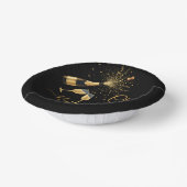  Gold Champagne Cheers New Year ペーパーボウル (傾斜あり)