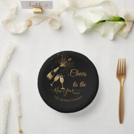  Gold Champagne Cheers New Year ペーパーボウル