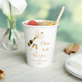  Gold Champagne Cheers New Year 紙コップ