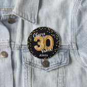 Gold Cheers to 30 Years' 30th Birthday 缶バッジ (インサイチュ)