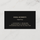 Gold Chef Hat Personal Chef Catering Service 名刺 (裏面)