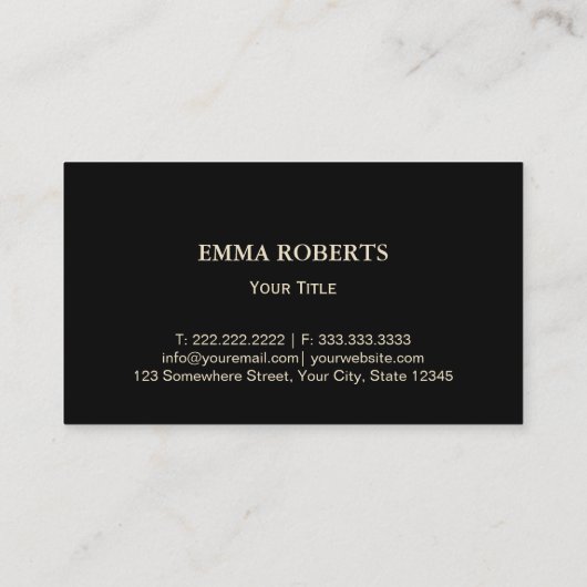 Gold Chef Hat Personal Chef Catering Service 名刺 (裏面)