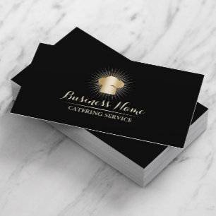 Gold Chef Hat Personal Chef Catering Service 名刺