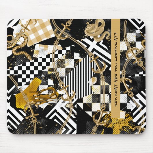 Gold chess skulls - Hey what are you looking at マウスパッド (正面)