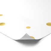 Gold | Chic Confetti Retirement Party Welcome Sign ポスター (角)