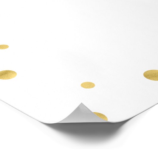 Gold | Chic Confetti Retirement Party Welcome Sign ポスター (角)