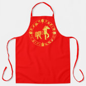 Gold Chinese new year 2026 エプロン (正面)