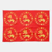 Gold Chinese new year 2026 キッチンタオル (横)