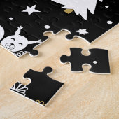 Gold Christmas Aesthetic Pattern- Elegant Metallic ジグソーパズル (側面)