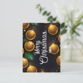 Gold Christmas - Cartes Pour Fêtes Annuelles  シーズンポストカード (スタンド正面)