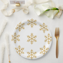Gold Christmas Party ペーパープレート