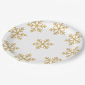 Gold Christmas Party ペーパープレート (アングル)