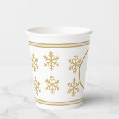 Gold Christmas Party 紙コップ (正面)