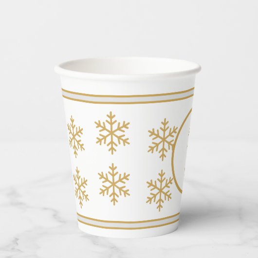 Gold Christmas Party 紙コップ (正面)