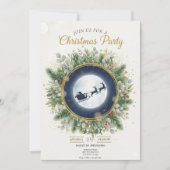 Gold Christmas Party Invitation | Editable Friends 招待状 (正面)