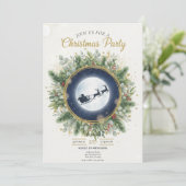 Gold Christmas Party Invitation | Editable Friends 招待状 (スタンド正面)