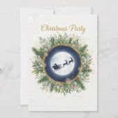 Gold Christmas Party Invitation | Editable Friends 招待状 (裏面)