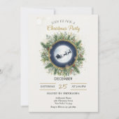 Gold Christmas Party Invitation | Editable Friends 招待状 (正面)