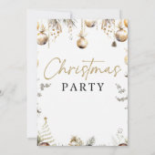 Gold Christmas Party Invitation | Editable Friends 招待状 (裏面)