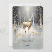Gold Christmas Reindeer Holiday Card シーズンカード (裏面)