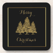 Gold Christmas Trees コースター (正面)