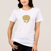 Gold Chrysanthemum & Love トライブレンドTシャツ (正面)