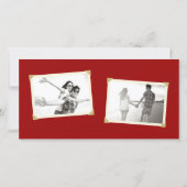 Gold Circle Double Happiness Chinese Wedding Photo セーブザデート (裏面)