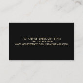 Gold Circles Glitter Whisk Black 名刺 (裏面)