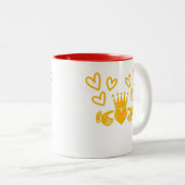 Gold Claddagh Ring Coffee Mug ツートーンマグカップ (正面右)