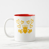 Gold Claddagh Ring Coffee Mug ツートーンマグカップ (左)