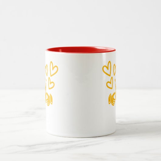 Gold Claddagh Ring Coffee Mug ツートーンマグカップ (中央)