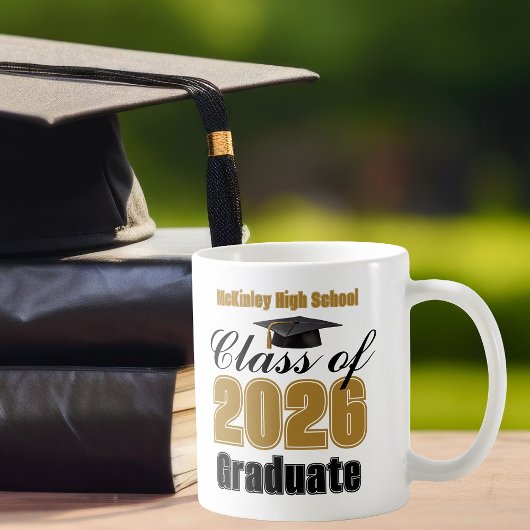 Gold Class of 2026 Graduation Keepsake コーヒーマグカップ