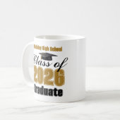 Gold Class of 2026 Graduation Keepsake コーヒーマグカップ (正面左)