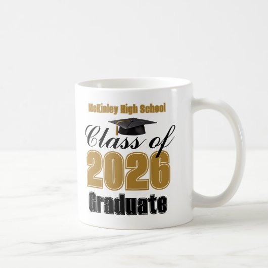 Gold Class of 2026 Graduation Keepsake コーヒーマグカップ (右)