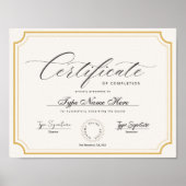 Gold Classic Certificate of completion, award  ポスター (正面)