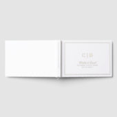Gold Classic Elegance Script Monogram Wedding Gues ゲストブック (全面)