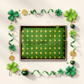 Gold Clover Grid Green St. Patrick’s 薄葉紙
