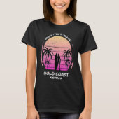 Gold Coast Australia Palms Drop Pull Kick Surfing  Tシャツ (正面)