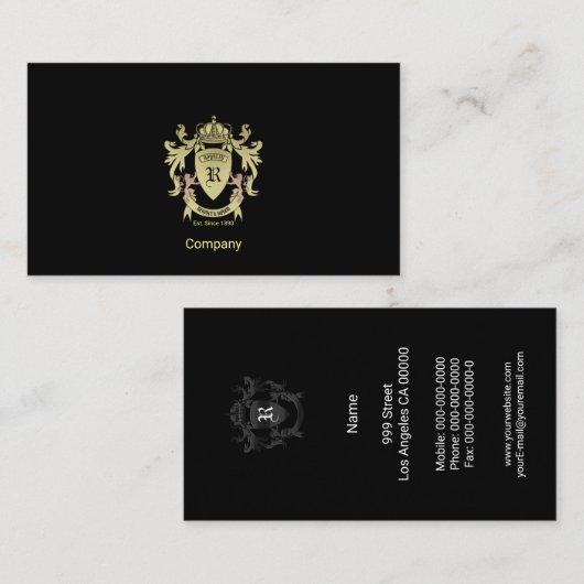 Gold Coat Of Arms 名刺 (正面/裏面)