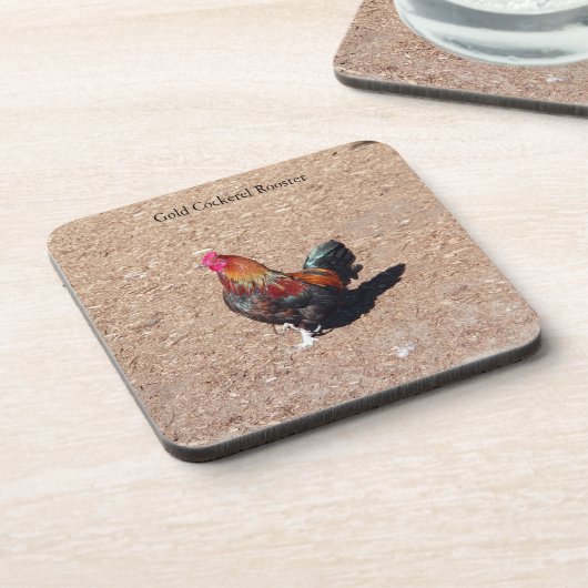 Gold Cockerel Rooster coaster コースター (左側)