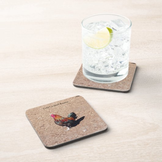 Gold Cockerel Rooster coaster コースター (右側)