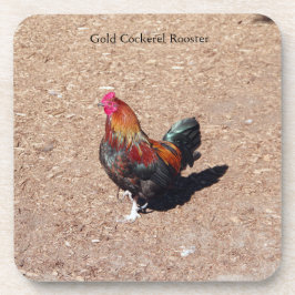Gold Cockerel Rooster coaster コースター