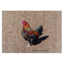 Gold Cockerel Rooster cutting board カッティングボード